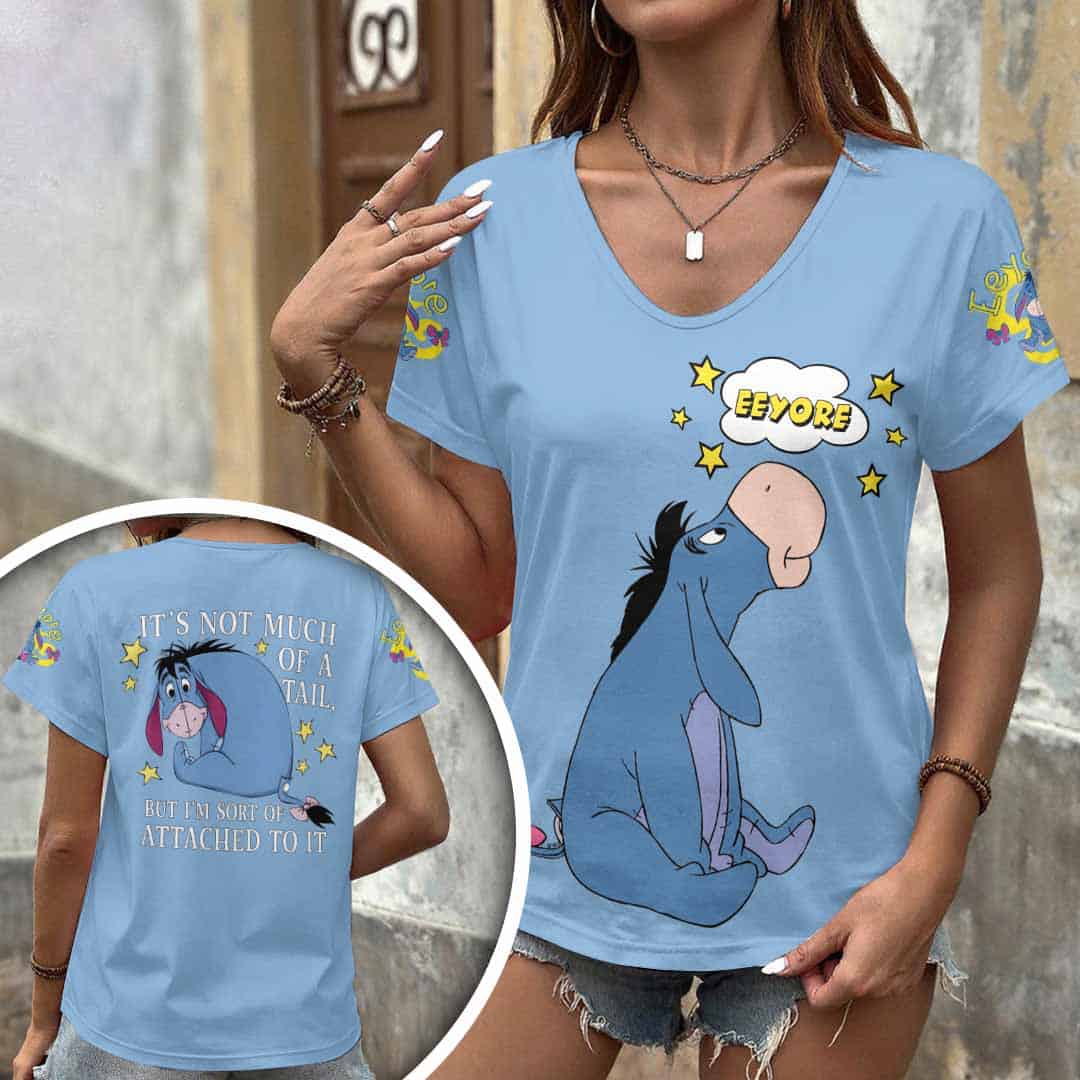 Winnie-the-Pooh 100th Anniversary 3D Women’s V-Neck T-Shirt XI