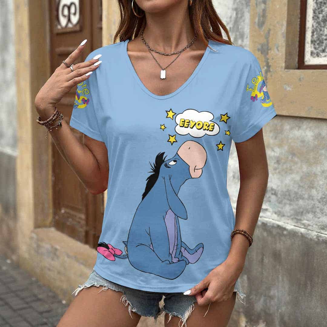 Winnie-the-Pooh 100th Anniversary 3D Women’s V-Neck T-Shirt XI - Image 2