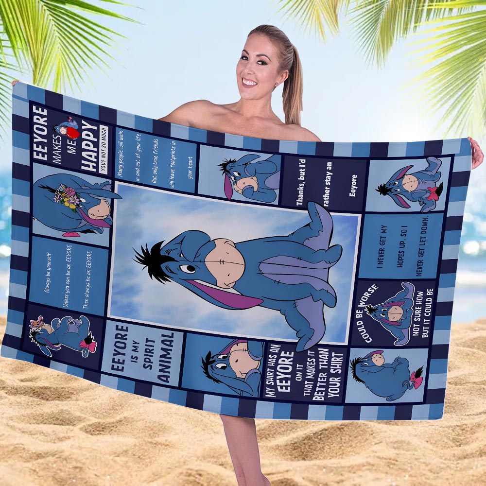Winnie-the-Pooh x Eeyore Rectangle Beach Towel - Image 2