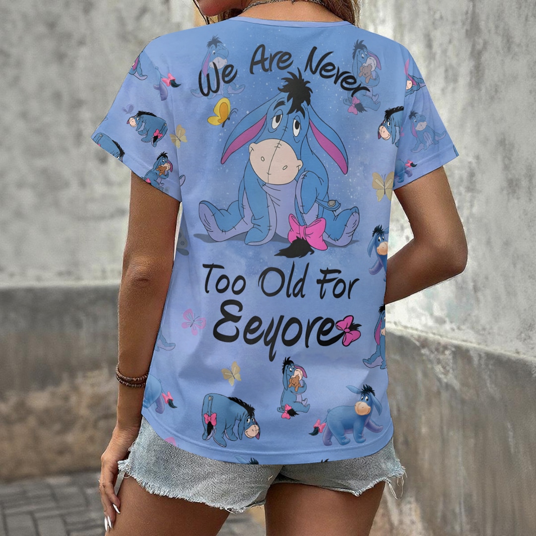 Winnie-the-Pooh x Eeyore 3D Women’s V-Neck T-Shirt II - Image 3