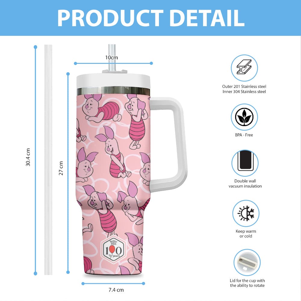 Winnie-the-Pooh x Piglet 100th Anniversary 40oz Tumbler - Image 4