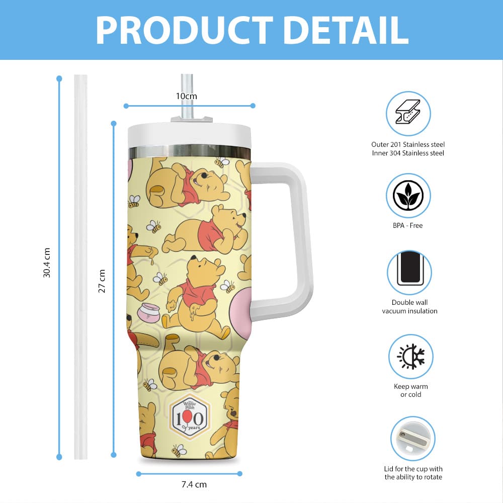 Winnie-the-Pooh x Pooh 100th Anniversary 40oz Tumbler - Image 4