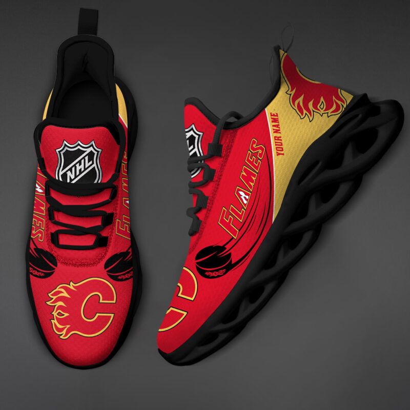 Calgary Flames-Personalized NHL New Max Soul Shoes-SP10032305ID02