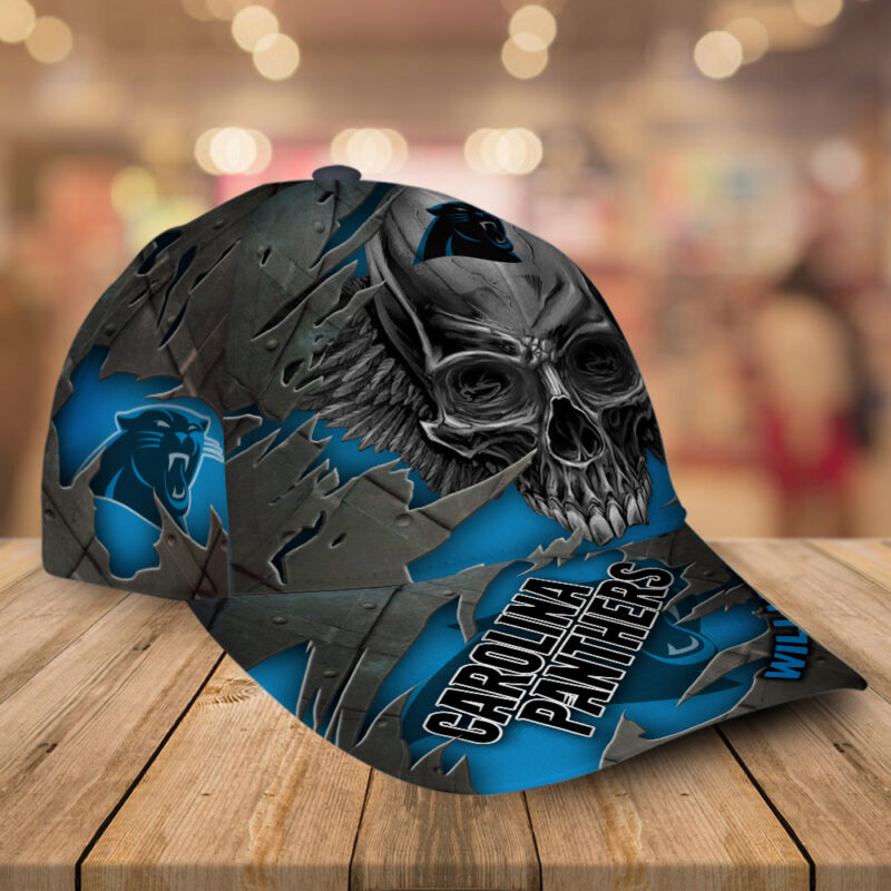 Carolina Panthers-Personalized NFL Skull Cap V2-SPCAPA0109005