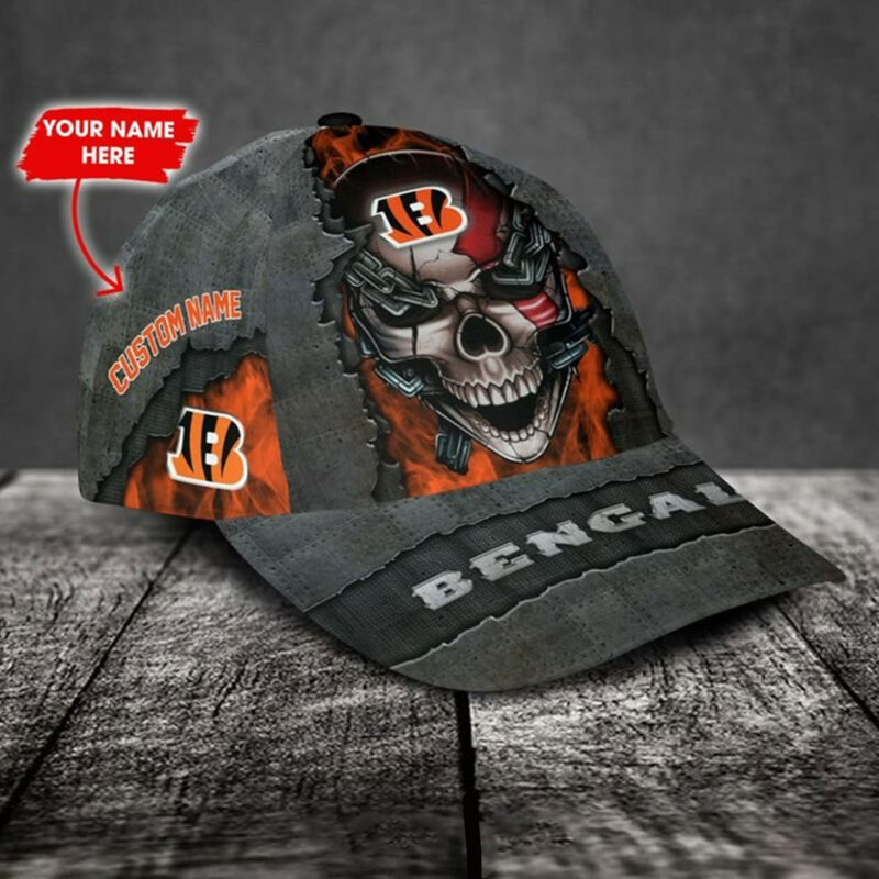 Cincinnati Bengals-Personalized NFL Skull Cap V3