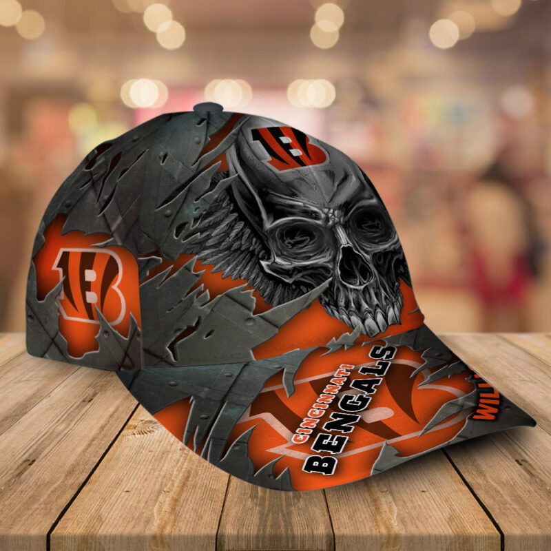 Cincinnati Bengals-Personalized NFL Skull Cap V2-SPCAPA0109007