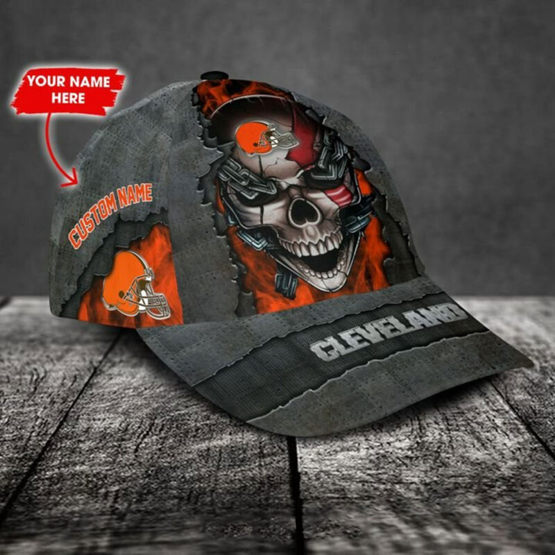 Cleveland Browns-Personalized NFL Skull Cap V3