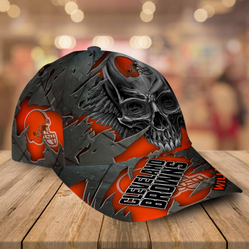 Cleveland Browns-Personalized NFL Skull Cap V2-SPCAPA0109008