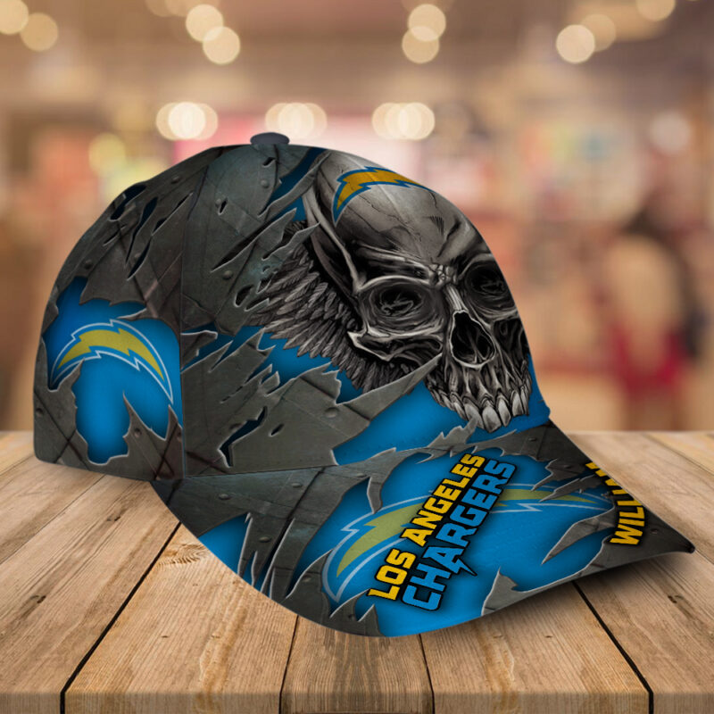 Los Angeles Chargers-Personalized NFL Skull Cap V2-SPCAPA0109018