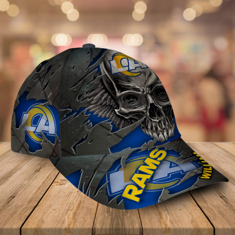 Los Angeles Rams-Personalized NFL Skull Cap V2-SPCAPA0109019