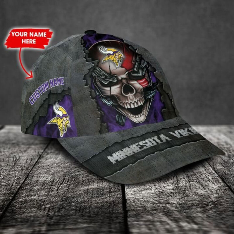 Minnesota Vikings-Personalized NFL Skull Cap V3