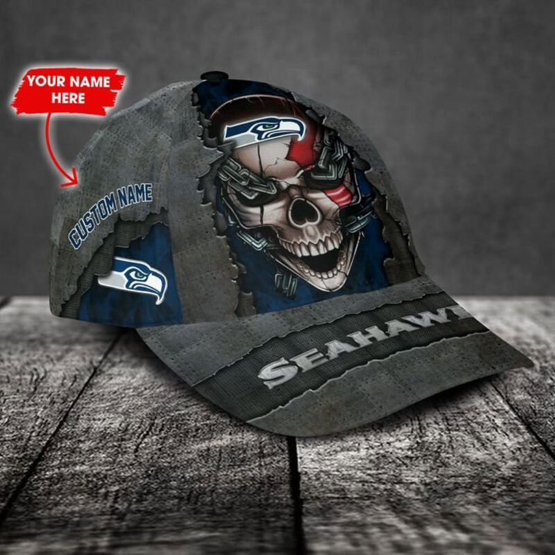 Seattle seahawks-Personalized NFL Skull Cap V3