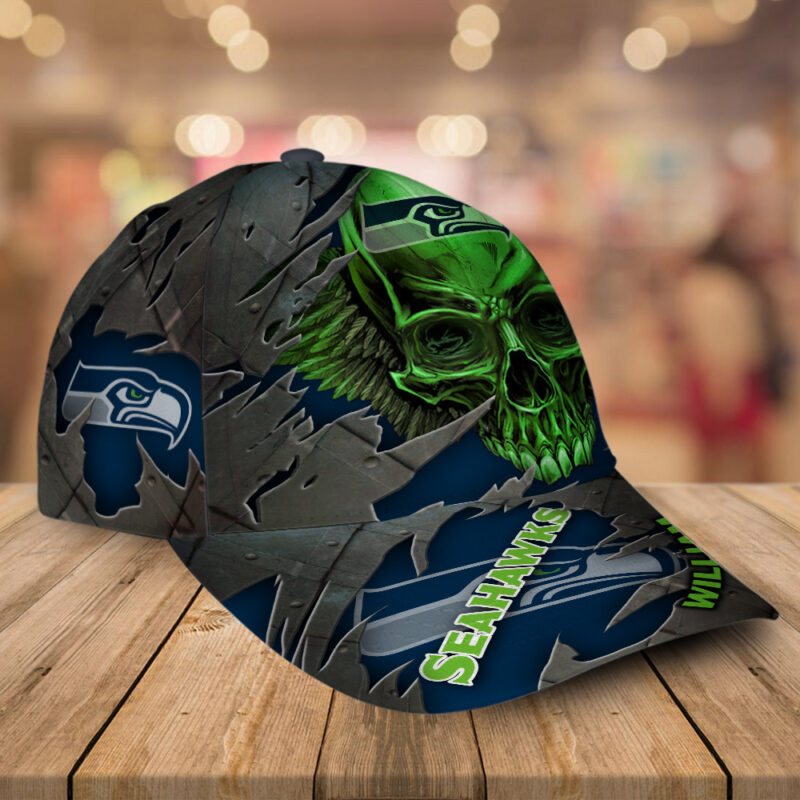 Seattle seahawks-Personalized NFL Skull Cap V2-SPCAPA0109029