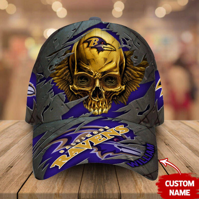 Baltimore Ravens-Personalized NFL Skull Cap V2-SPCAPA0109003