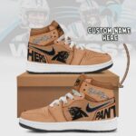 Carolina Panthers Brown Air Jordan 1 Shoes