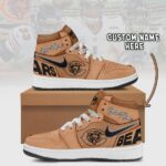 Chicago Bears Brown Air Jordan 1 Shoes