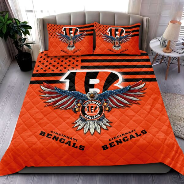 Cincinnati Bengals NFL Quilt Bedding Set M02