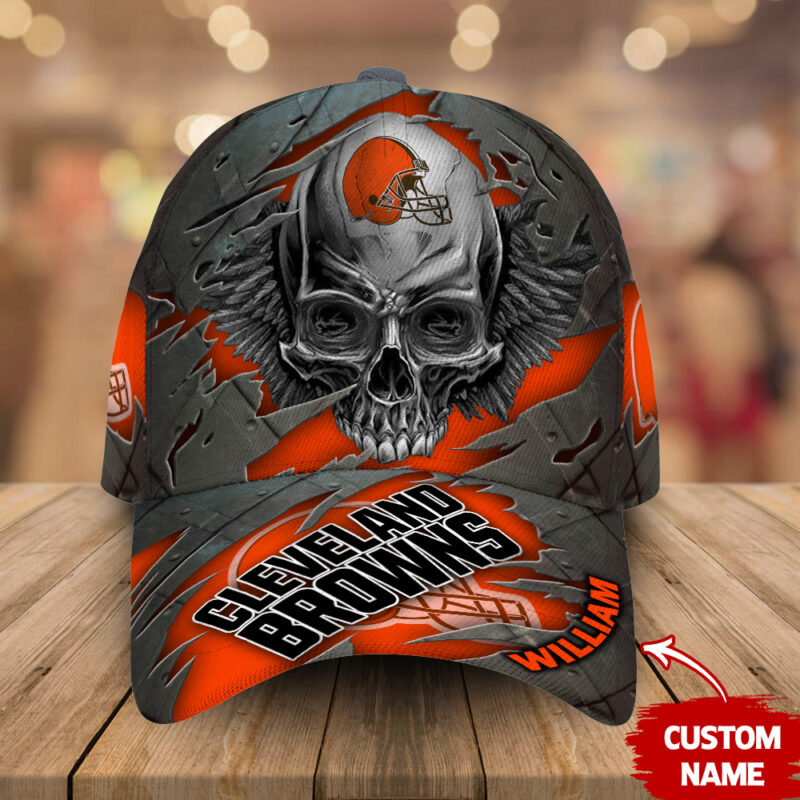 Cleveland Browns-Personalized NFL Skull Cap V2-SPCAPA0109008