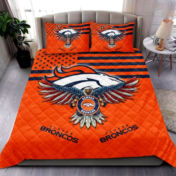 Denver Broncos NFL Quilt Bedding Set M02