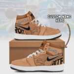 Detroit Lions Brown Air Jordan 1 Shoes