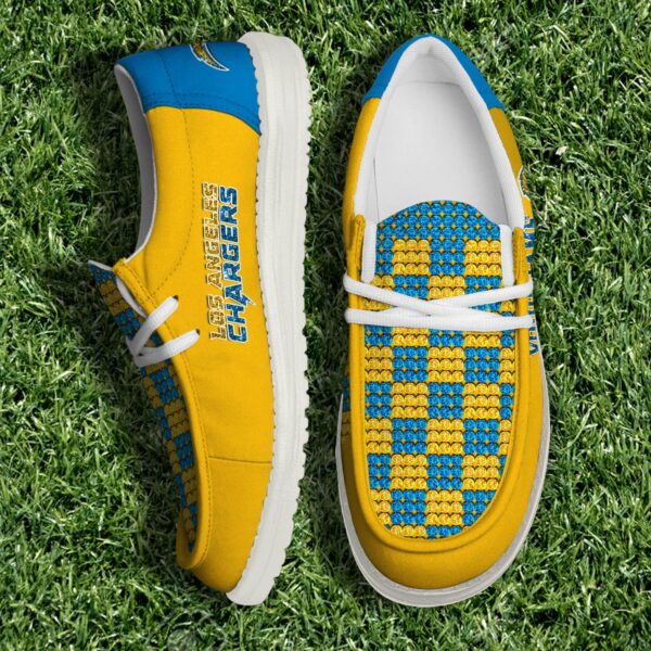 Los Angeles Chargers NFL 32 Teams HeyDude Canvas Loafer Shoes Personalized Your Name