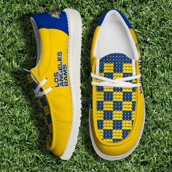 Los Angeles Rams NFL 32 Teams Slip-On Canvas Loafer Shoes Personalized Your Name