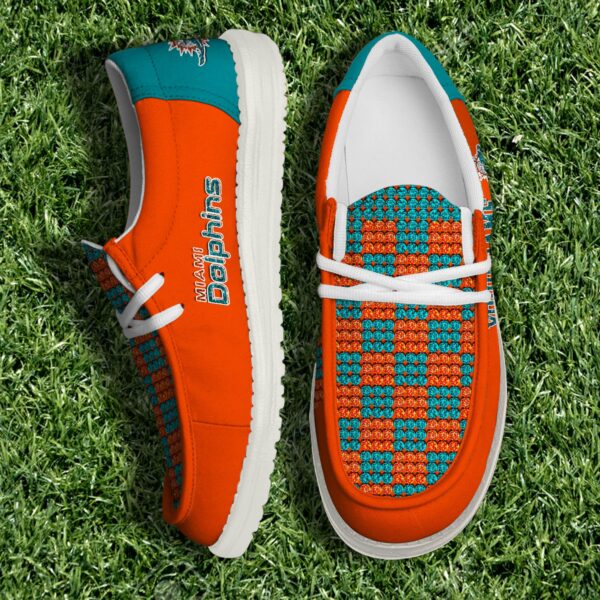 Miami Dolphins NFL 32 Teams Slip-On Canvas Loafer Shoes Personalized Your Name