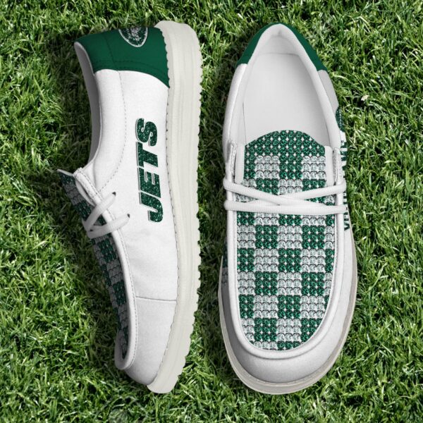 New York Jets NFL 32 Teams HeyDude Canvas Loafer Shoes Personalized Your Name