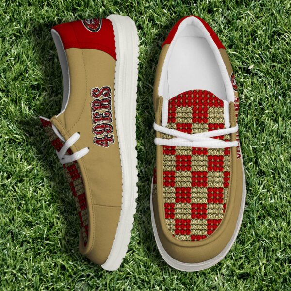 San Francisco 49ers Slip-On Sneakers Canvas Slip-On Sneakers Personalized Your Name