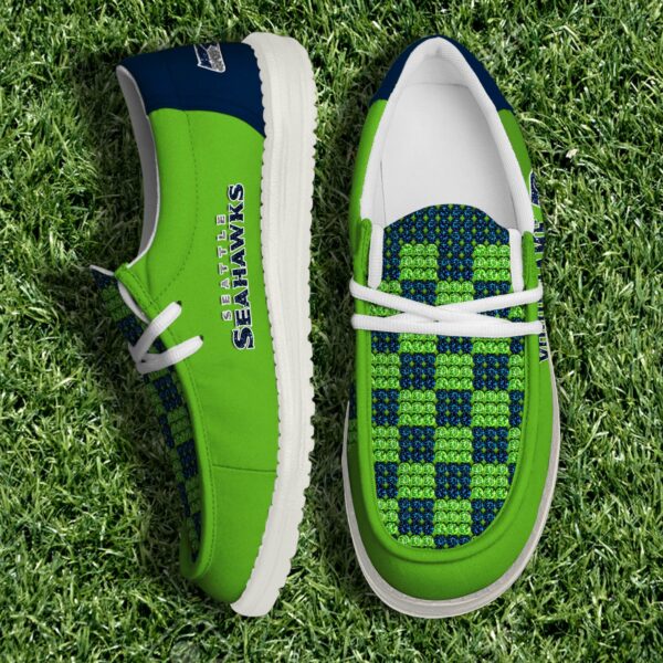 Seattle Seahawks NFL 32 Teams HeyDude Canvas Loafer Shoes Personalized Your Name