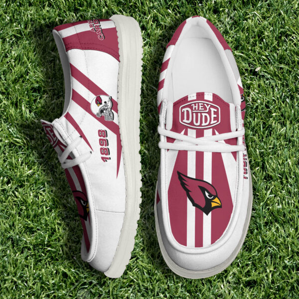 Arizona Cardinals NFL Team White Canvas Loafer Shoes Personalized Your Name