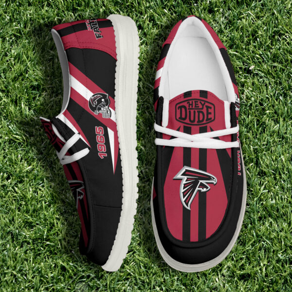 Atlanta Falcons NFL Team White Canvas Loafer Shoes Personalized Your Name
