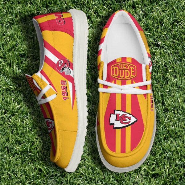 Kansas City Chiefs NFL Team White Canvas Loafer Shoes Personalized Your Name