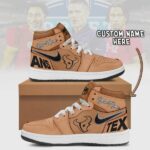 Houston Texans Brown Air Jordan 1 Shoes