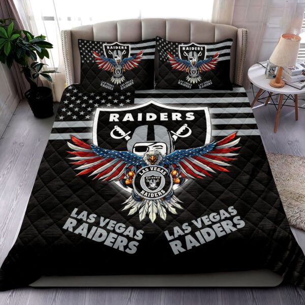 Las Vegas Raiders NFL Quilt Bedding Set M02