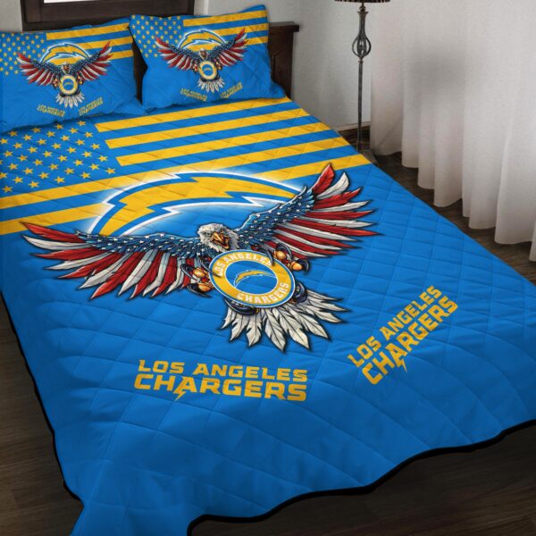Los Angeles Chargers NFL Quilt Bedding Set M02