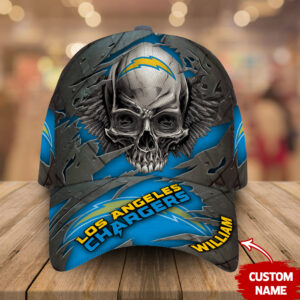 Los Angeles Chargers-Personalized NFL Skull Cap V2-SPCAPA0109018