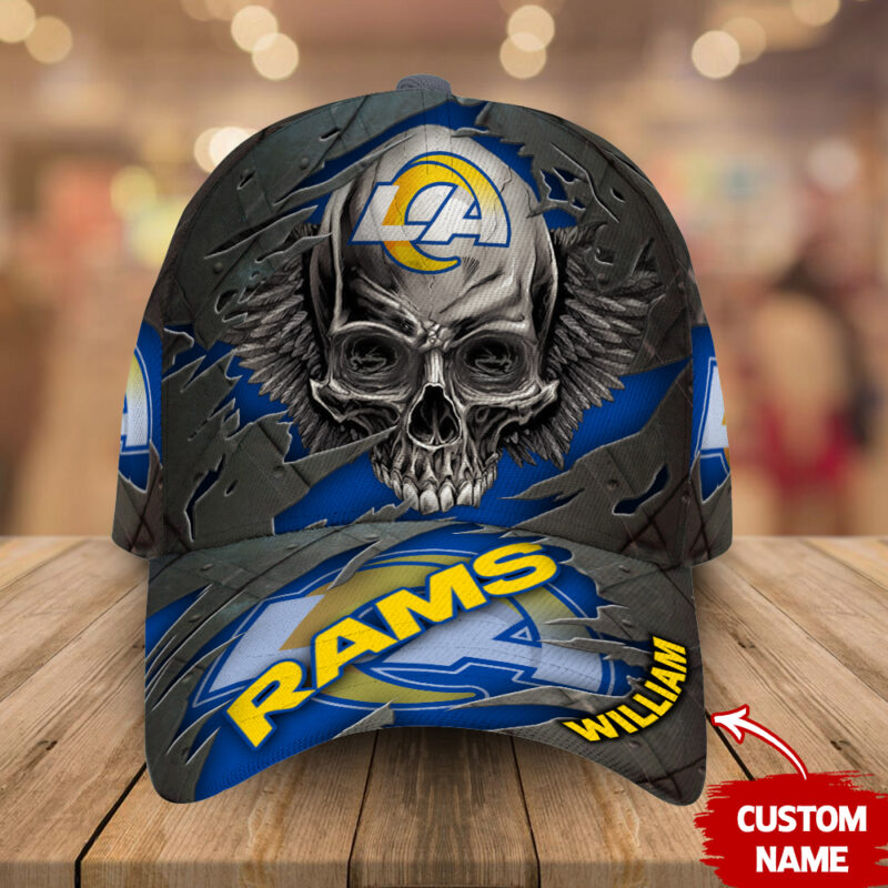 Los Angeles Rams-Personalized NFL Skull Cap V2-SPCAPA0109019