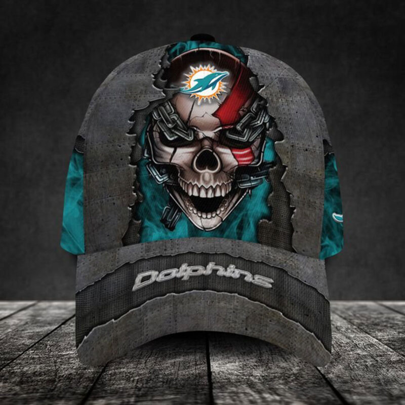 Miami Dolphins-Personalized NFL Skull Cap V3