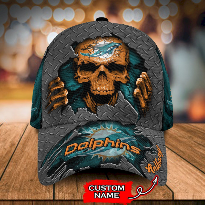 Miami Dolphins- Personalized NFL Skull Cap-SPCAP0109019