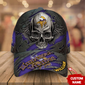 Minnesota Vikings-Personalized NFL Skull Cap V2-SPCAPA0109021