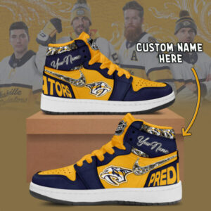 Nashville Predators- Air Jordan 1 Shoes