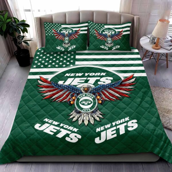 New York Jets NFL Quilt Bedding Set M02
