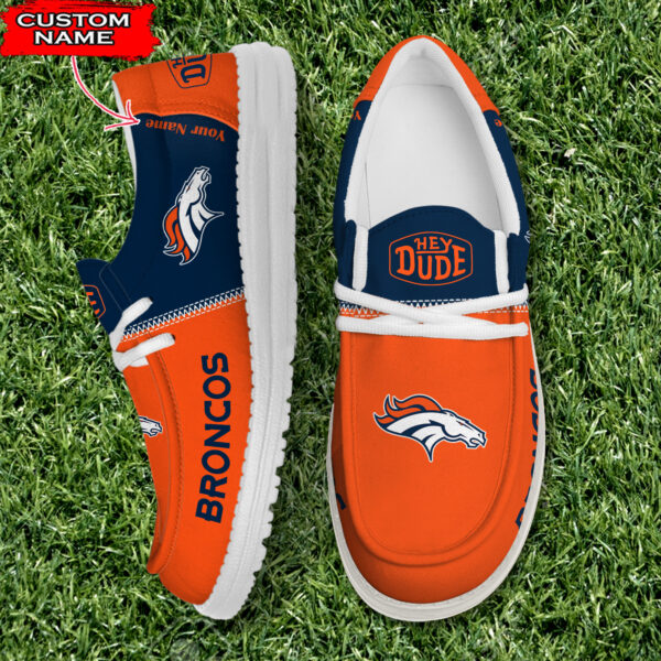 Denver Broncos Personalized Your Name NFL 32 Teams Hey Dude Shoes