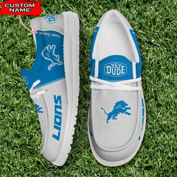Detroit Lions Personalized Your Name NFL 32 Teams Hey Dude Shoes