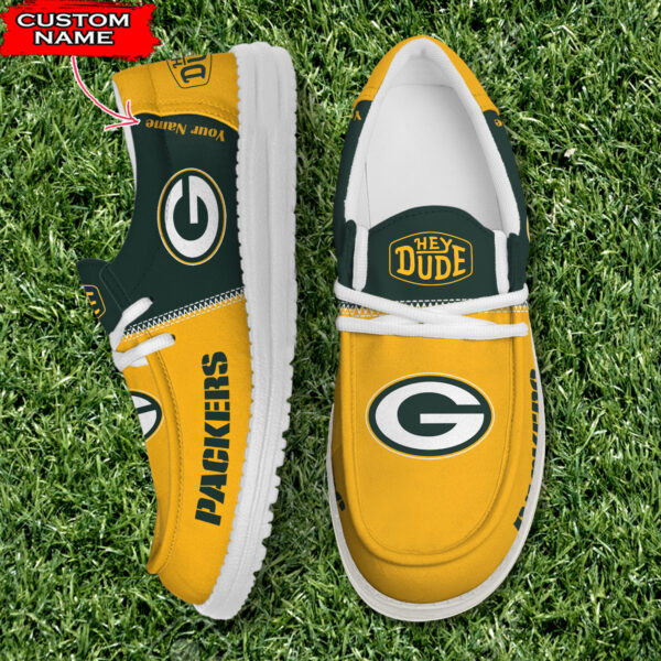 Green Bay Packers Personalized Your Name NFL 32 Teams Hey Dude Shoes