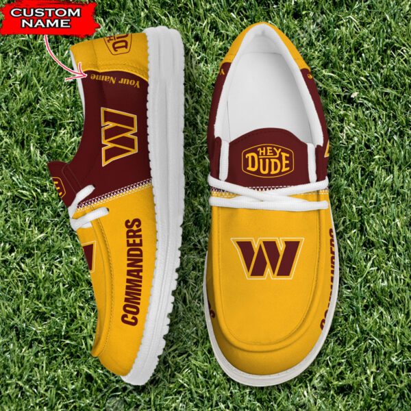 Washington Commanders Personalized Your Name NFL 32 Teams Hey Dude Shoes