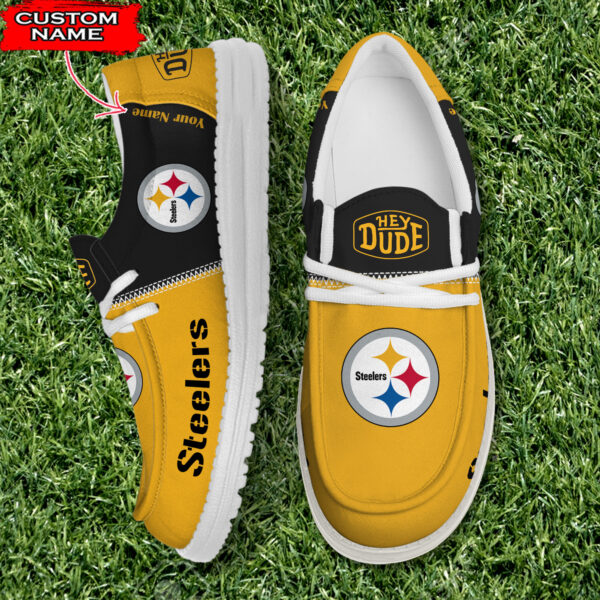 Pittsburgh Steelers Personalized Your Name NFL 32 Teams Hey Dude Shoes