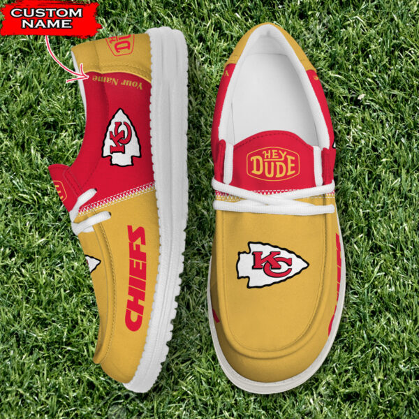 Kansas City Chiefs Personalized Your Name NFL 32 Teams Hey Dude Shoes