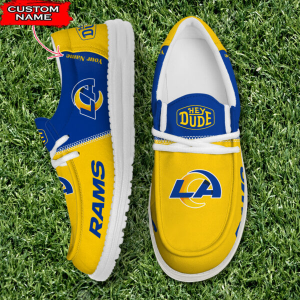 Los Angeles Rams Personalized Your Name NFL 32 Teams Hey Dude Shoes